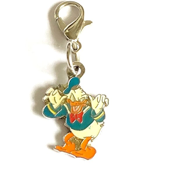 Vintage Disney Donald Duck Charm Clip On For Bracelet Zipper Pull Purse - Picture 2 of 7
